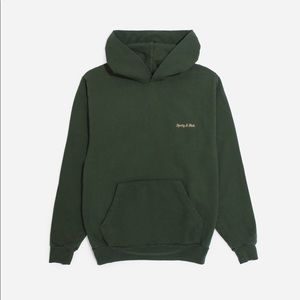 Sporty & Rich Green Logo Hoodie - Size S